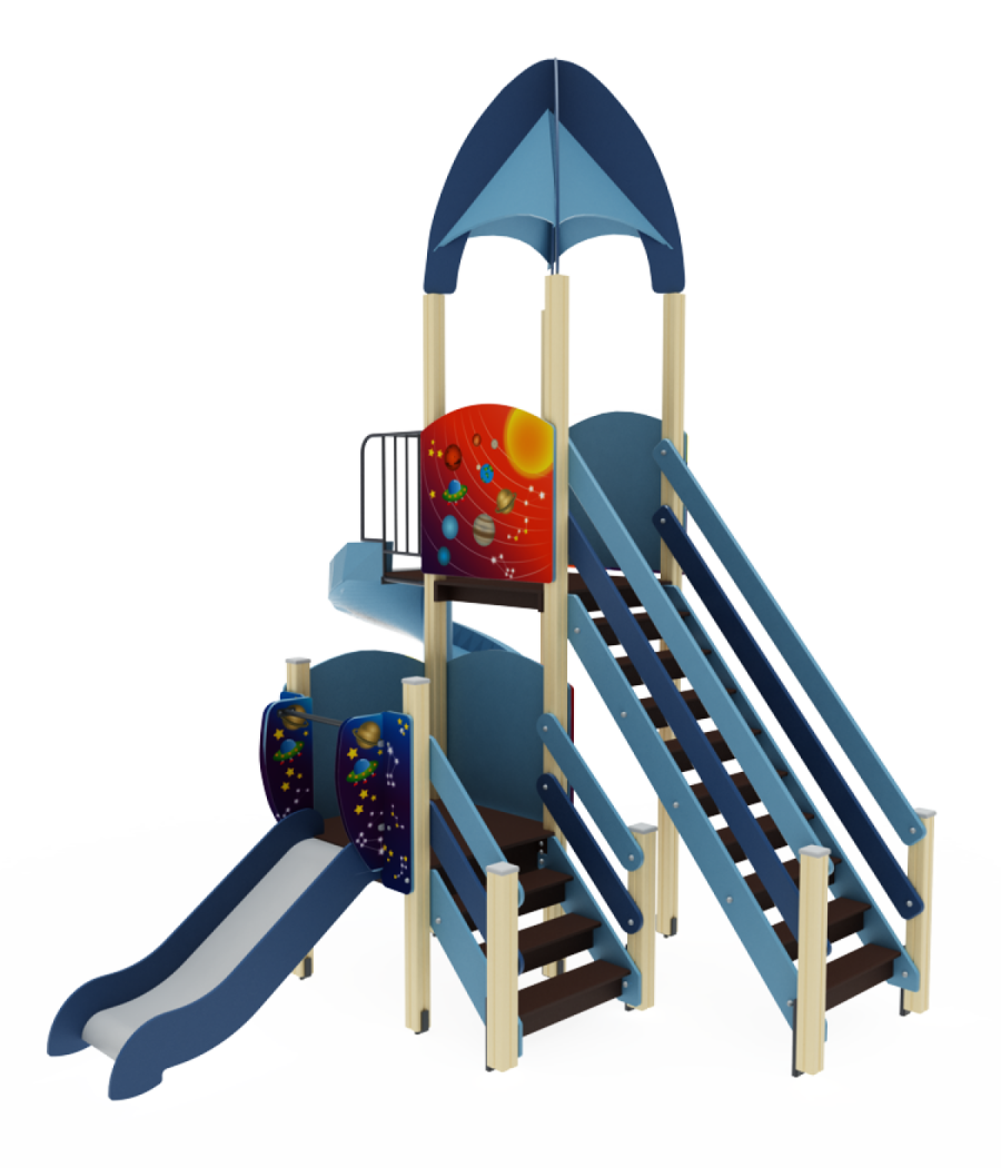 ДИК 31-1404 (Космос) Детский игровой комплекс «Космопорт» H=2000, 750