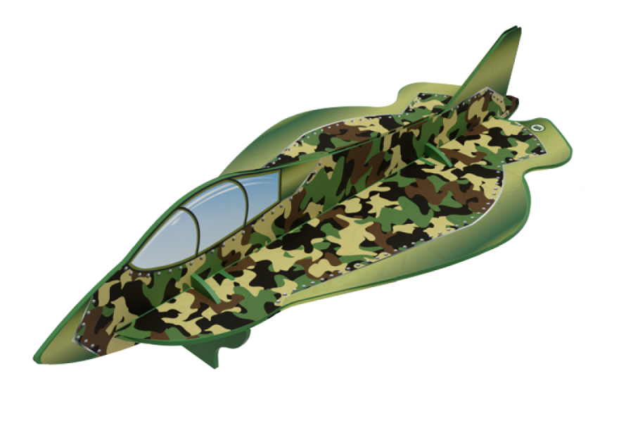 МФ 05-002 (Камуфляж) Скамейка детская Истребитель