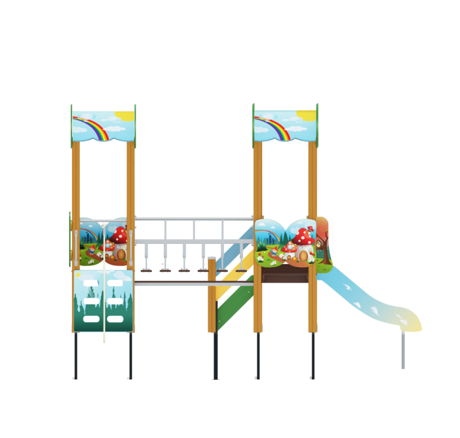 ДИК 03-1604 Детский игровой комплекс «Полянка» H=750