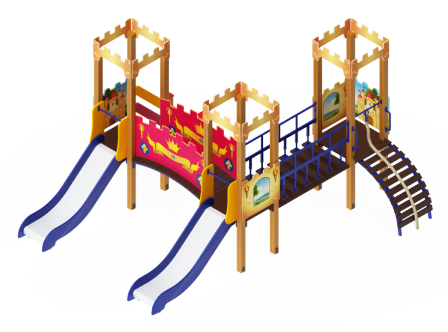 ДИК 02-1503 Детский игровой комплекс «Королевство» H=900