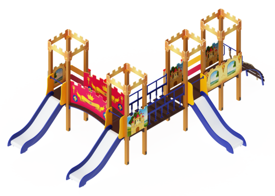 ДИК 02-1504 Детский игровой комплекс «Королевство» H=900