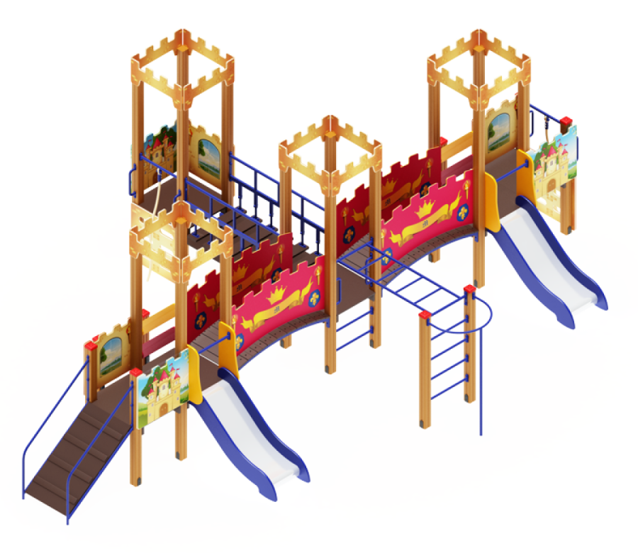ДИК 02-1505 Детский игровой комплекс «Королевство» H=750