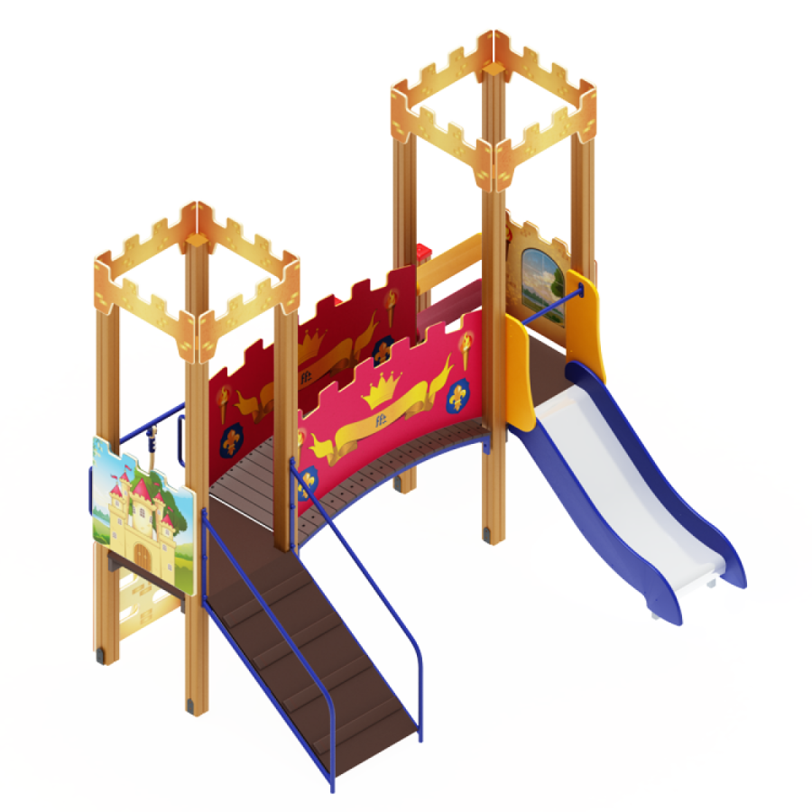ДИК 02-1506 Детский игровой комплекс «Королевство» H=750