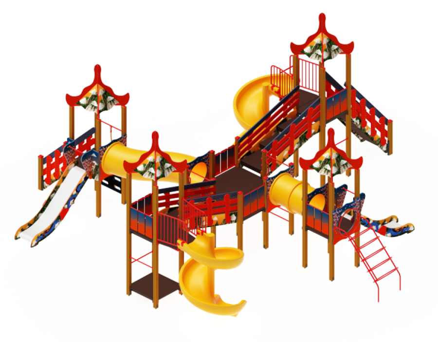 ДИК 36-002 Детский игровой комплекс «Азия» H=1200, 2000