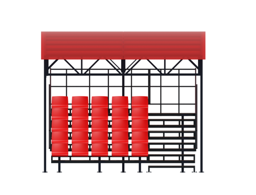 МФ 10-004 Трибуна крытая сборно-разборная на 25 мест