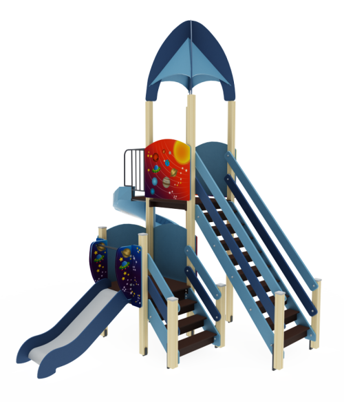 ДИК 31-1404 (Космос) Детский игровой комплекс «Космопорт» H=2000, 750