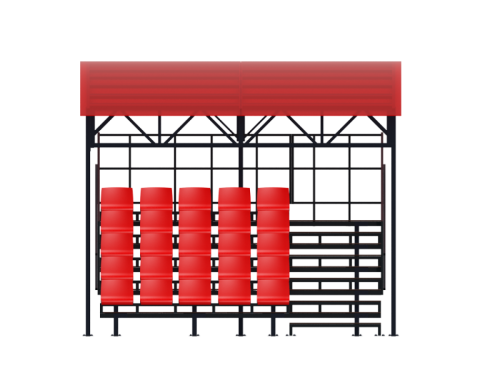 МФ 10-004 Трибуна крытая сборно-разборная на 25 мест